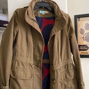 Biden trench coat with zipper hood